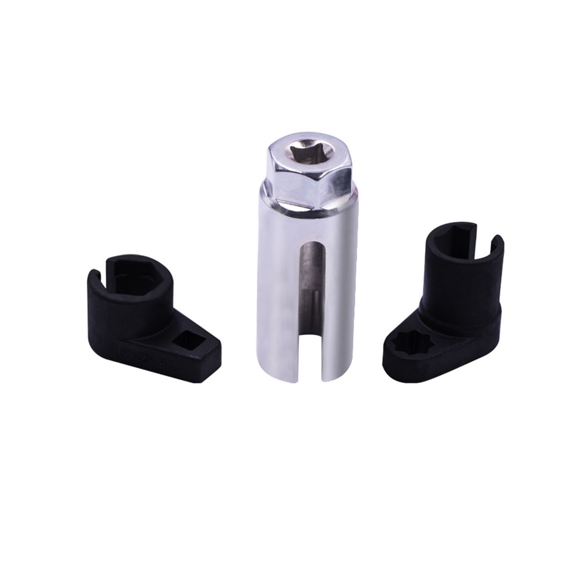 Oxygen Sensor Remover Socket 22Mm Sensor Socket Wrench 3 Pcs Wire Gate Accesses Sensor Side Preventing Damage To Wires