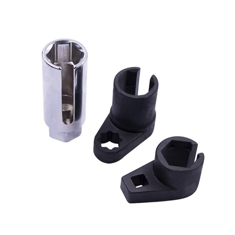 Oxygen Sensor Remover Socket 22Mm Sensor Socket Wrench 3 Pcs Wire Gate Accesses Sensor Side Preventing Damage To Wires