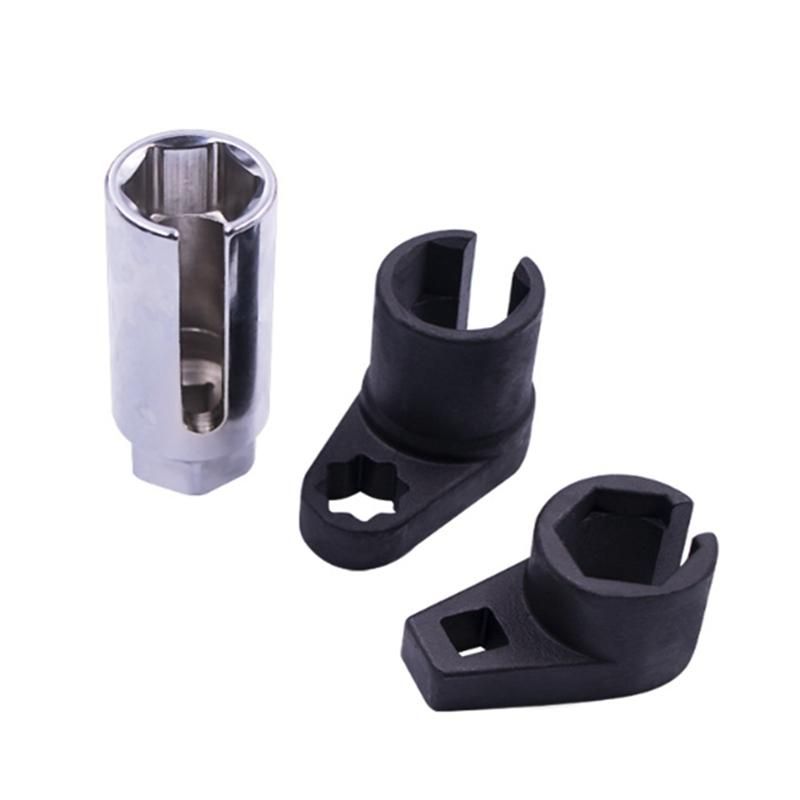Oxygen Sensor Remover Socket 22Mm Sensor Socket Wrench 3 Pcs Wire Gate Accesses Sensor Side Preventing Damage To Wires