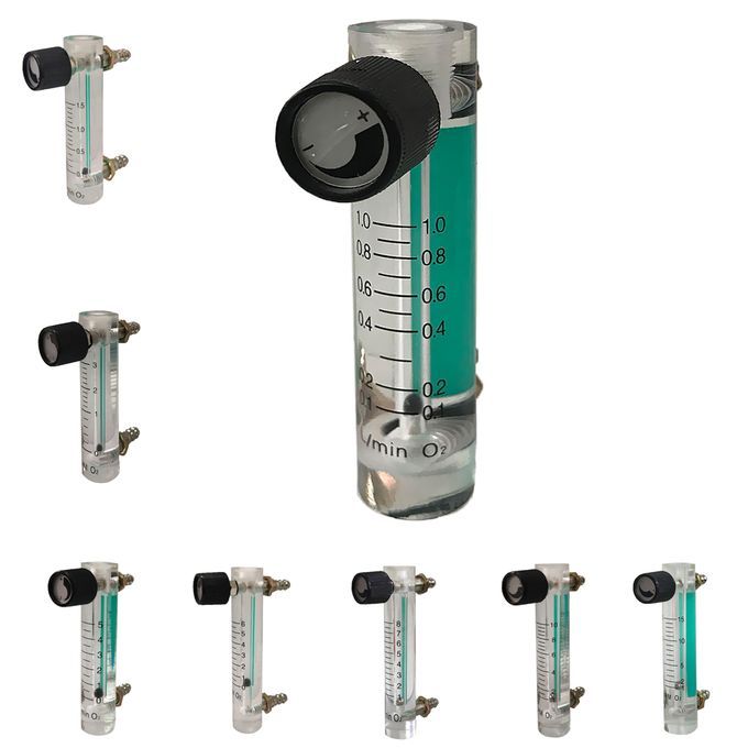 6X Oxygen Flow Meter Flowmeter With Control Valve For Oxygen Air 0