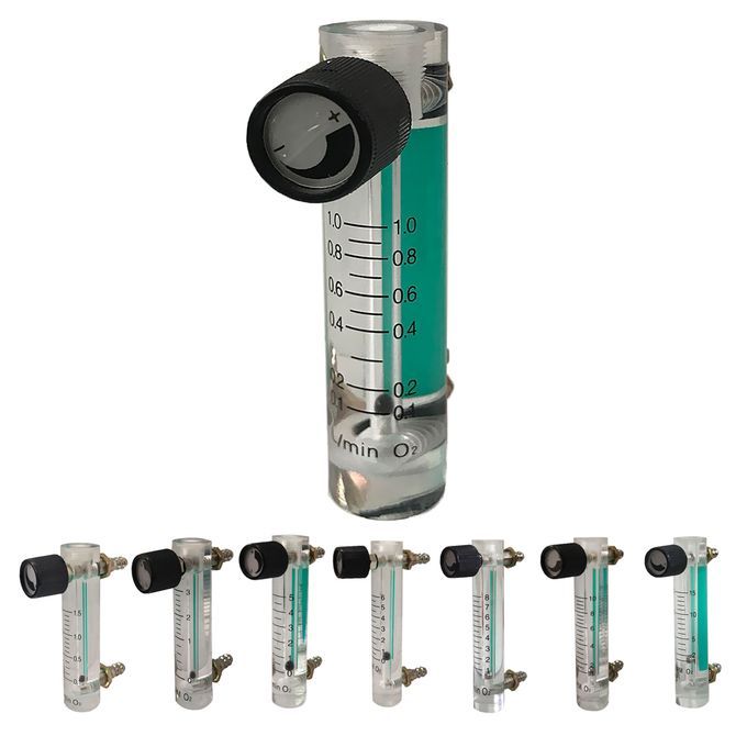 6X Oxygen Flow Meter Flowmeter With Control Valve For Oxygen Air 0