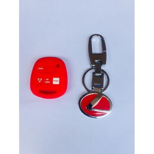 Lexus Key Holder + Silicon Remote Key Case Cover Red