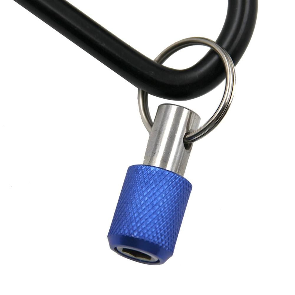 14 inch Hex- Screwdriver Bits Holder Practical Extension Bar Drill Screw Adapter Quick Release Carabiner Keychain