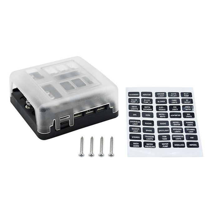 6 Ways 12v 32V Negative Pole Fuse Box Holder For ATC/ATO