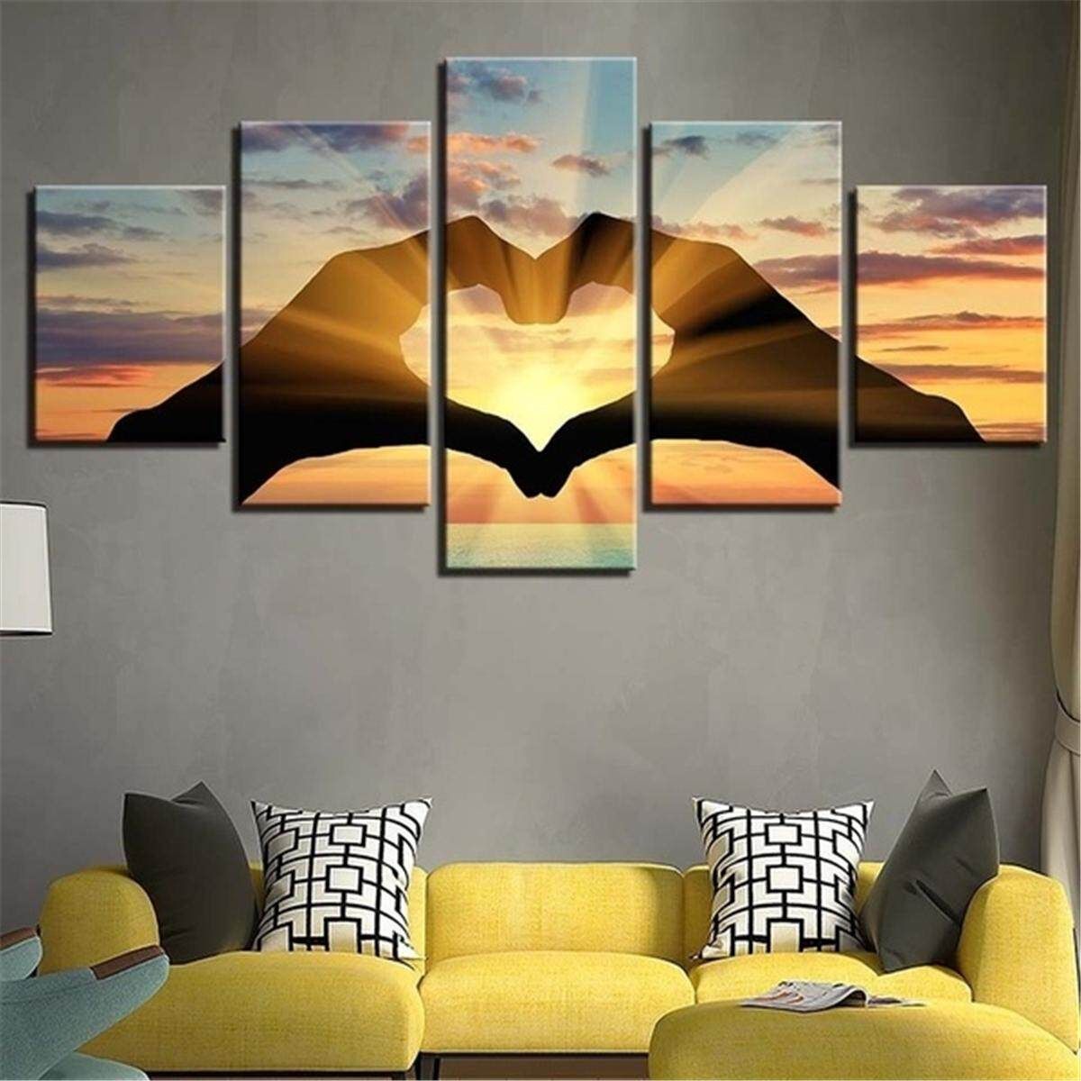 Home Wall Art Picture New 3D Living Room Bedroom Decor Abstract Couple Love Group Print On Canvas #M Left Margin L