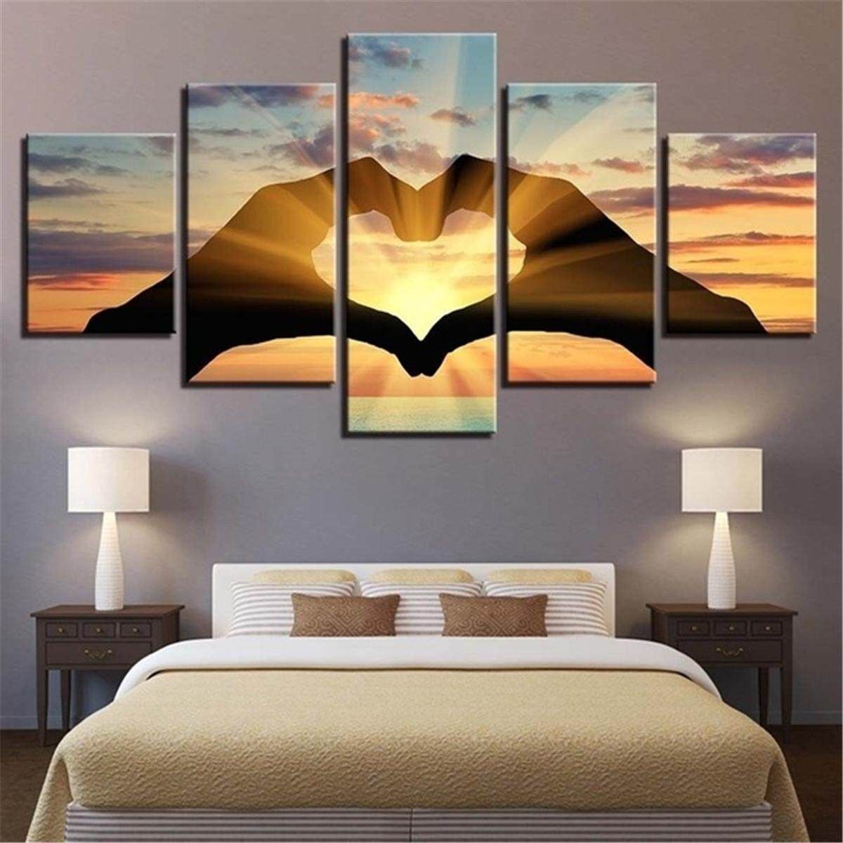 Home Wall Art Picture New 3D Living Room Bedroom Decor Abstract Couple Love Group Print On Canvas #M Left Margin L