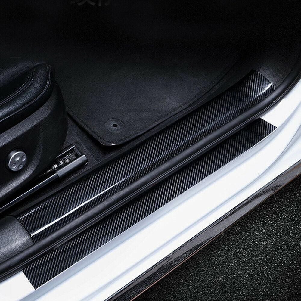 Car Door Sill Protector Strips Carbon Fiber Bumper Sticker for Toyota Corolla Avensis Yaris Rav4 Auris Hilux Prius Prado Camry