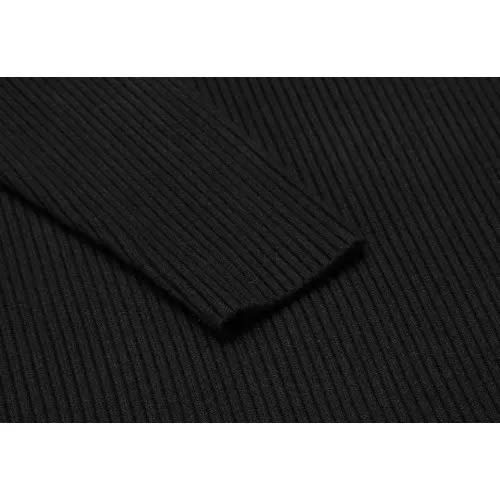 Ladies Turtleneck Long Sleeve T-shirt - Black