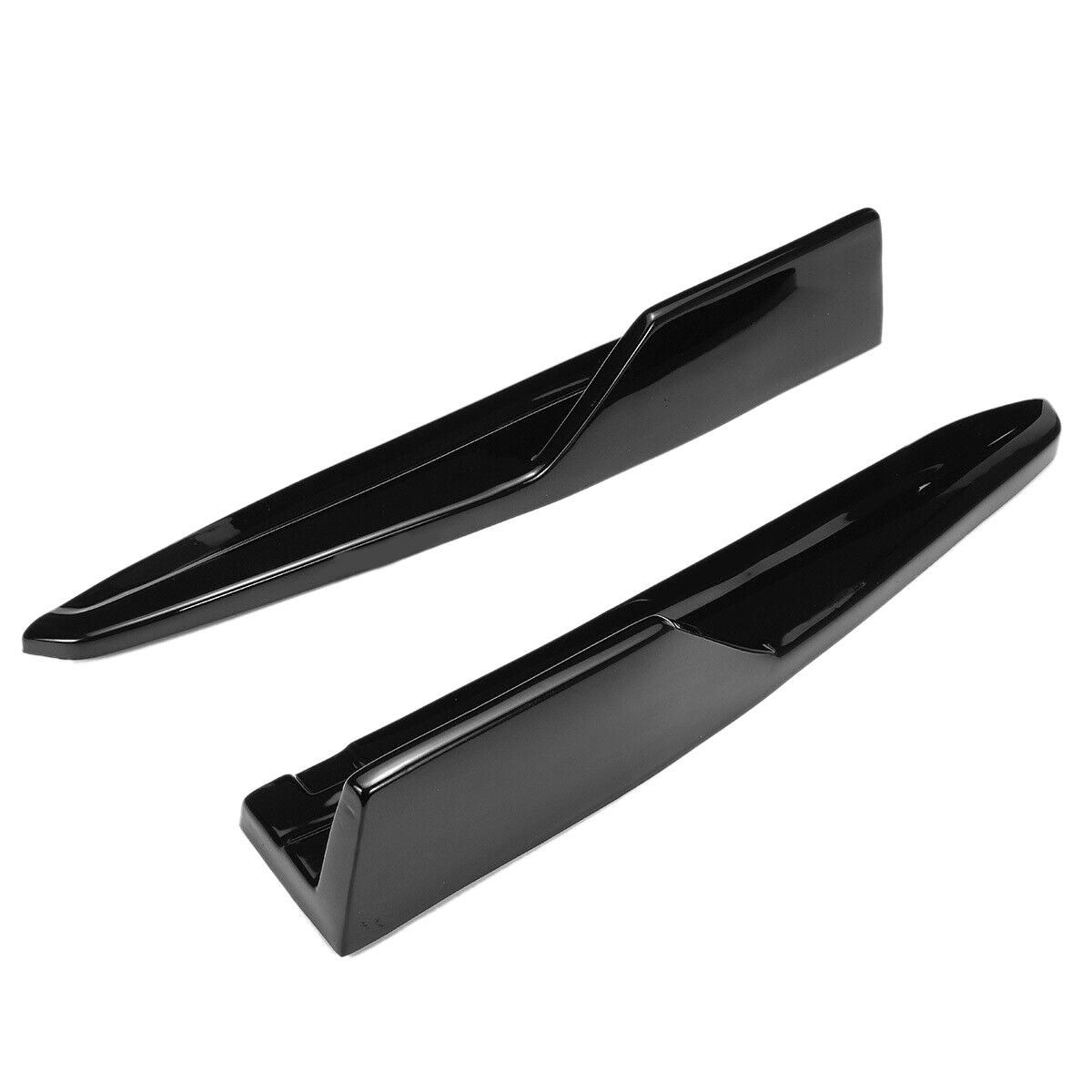 2X Car Rear Bumper Splitters Lip Diffuser Aprons Side Guard Protection for Toyota Camry SE XSE 2018 2019 Glossy Black