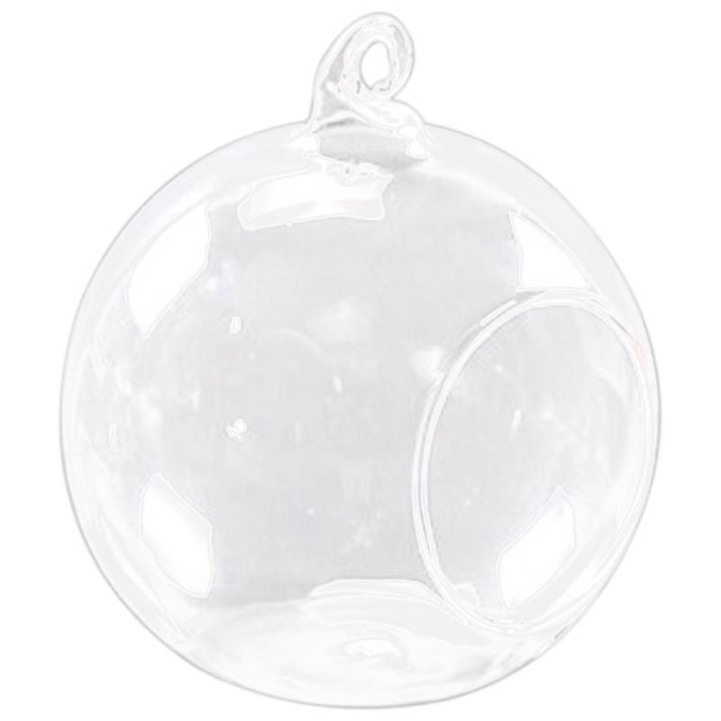 8cm Hanging Glass Flowers Plant Vase Stand