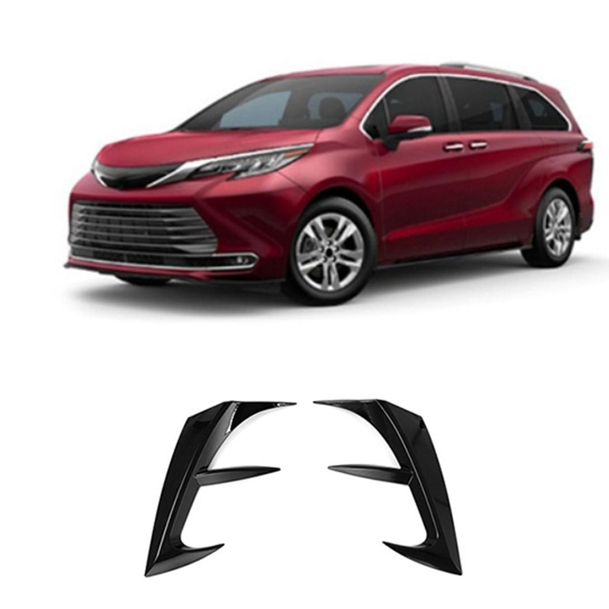 Car Rear Bumper Lip Spoiler Canards Cover for Toyota Sienna