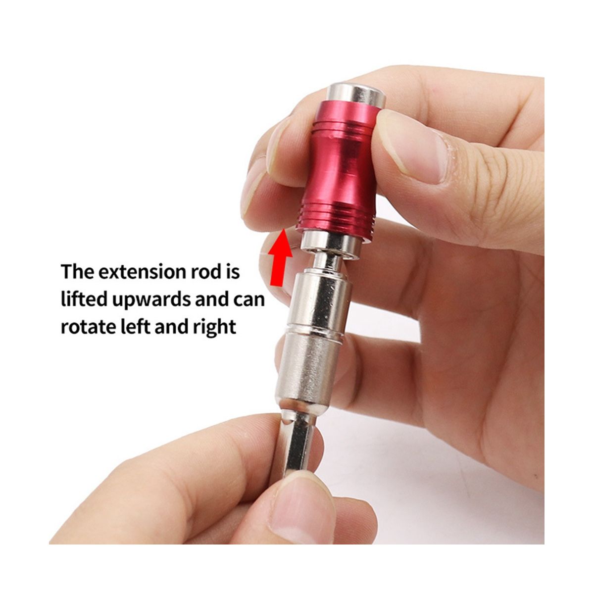 145MM Long Magnetic Ring Screwdriver Bits Drill Hand Tool Drill Bit Extension Rod Quick Change Holder YellowSilver Set