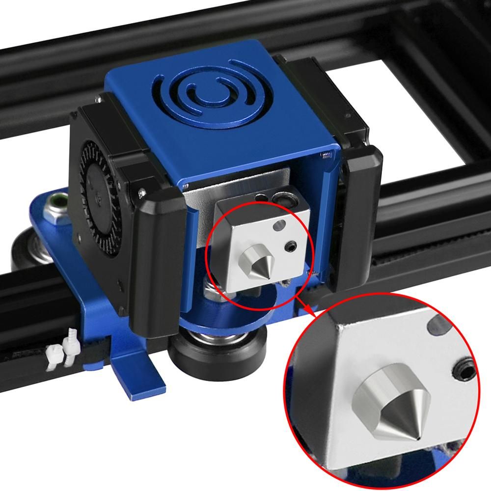 3D Printer Parts 3pcs TC4 Titanium Alloy Nozzles 0.2/0.3/0.4/0.5mm Optional M6 Thread MK8 Extruder Nozzle for 1.75mm Filament Compatible with Creality CR-10 Ender 3 Ender-3 Pro