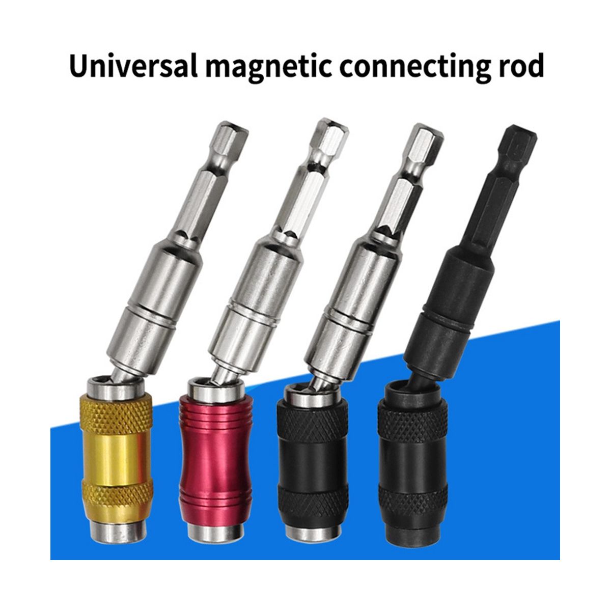145MM Long Magnetic Ring Screwdriver Bits Drill Hand Tool Drill Bit Extension Rod Quick Change Holder Black Set