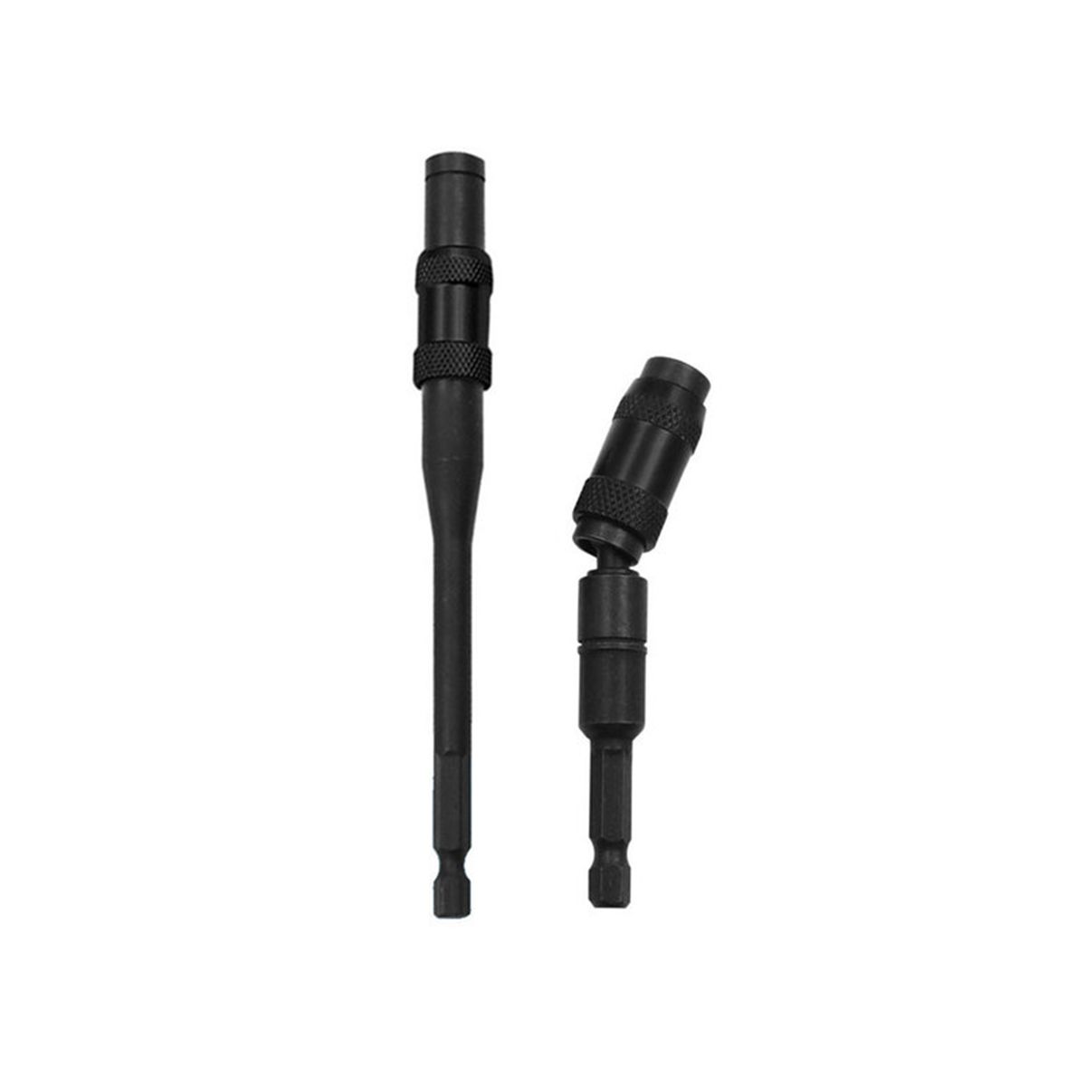 145MM Long Magnetic Ring Screwdriver Bits Drill Hand Tool Drill Bit Extension Rod Quick Change Holder Black Set