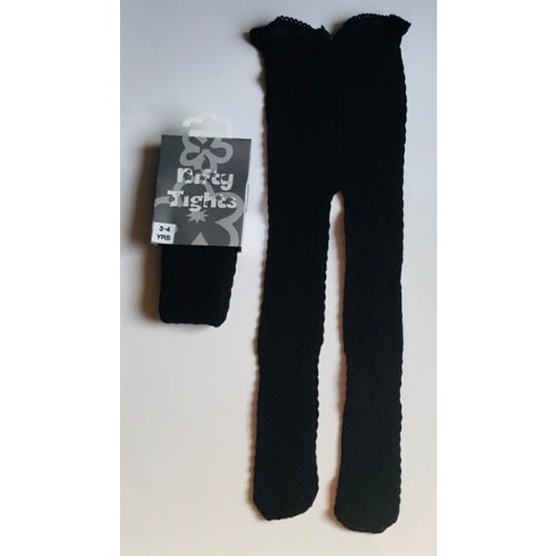Niffy Lacey Panty Hose- Black