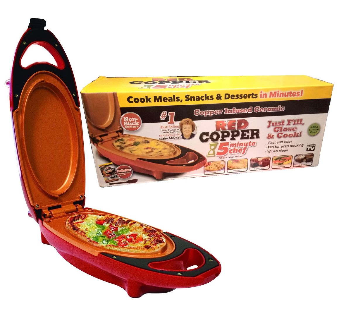 Red Copper 5-minute Chef Electric Meal Cooker