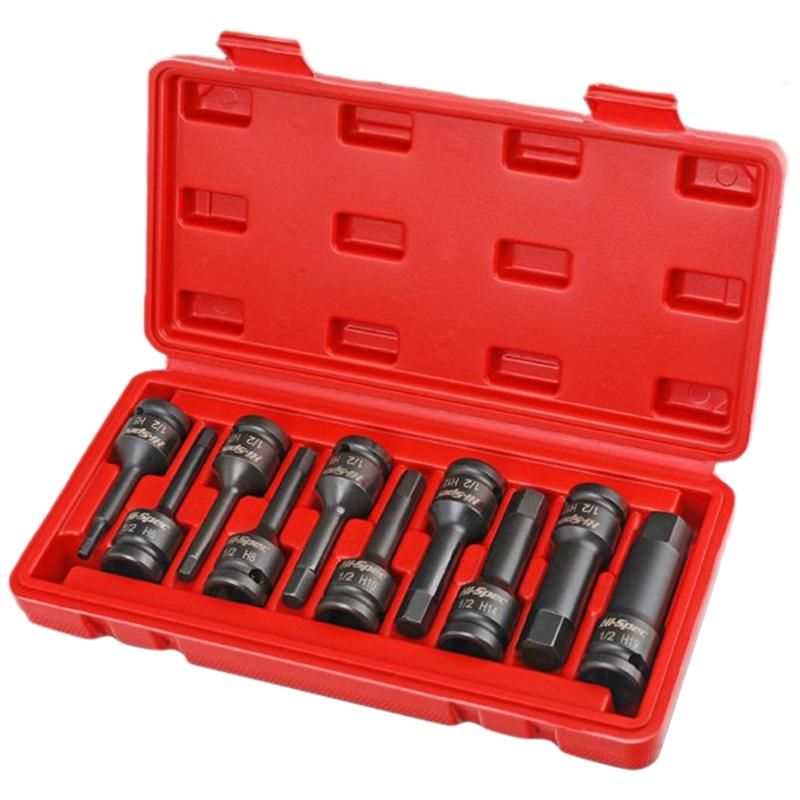 10 Pieces of 12 Inch Pneumatic Hexagon Screwdriver Sleeve with Extended Pneumatic Wrench