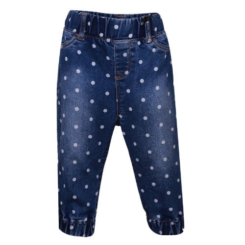 Textured Polka Dot Denim