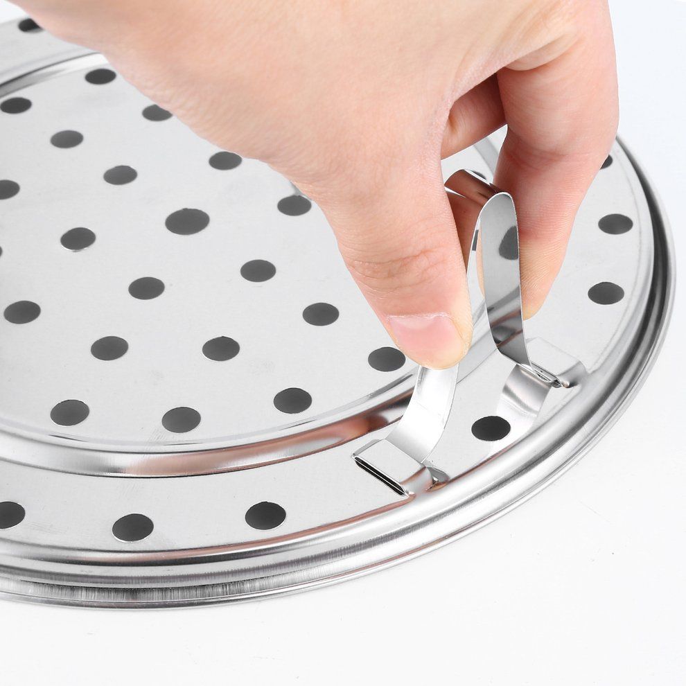 Kit Hen Round Stainless Steel Steamer Ra K Insert Sto K Pot Steaming Tray-silver