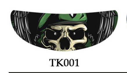 Motorcycle Visor Decals Sticker Racing Visor Detachable Shield 1 Piece TK001