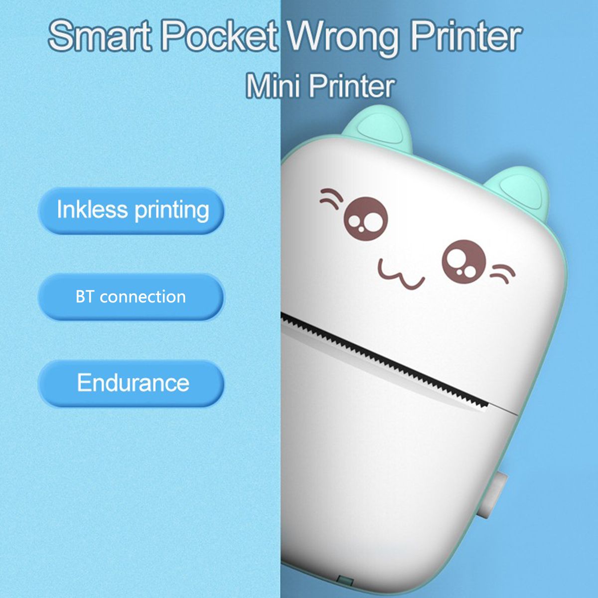 Mini Pocket Printer For Wrong Question Photo Memo Thermal