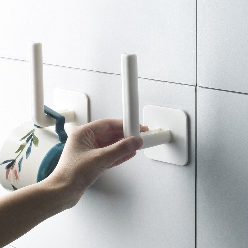 2pcs Paper Holder Under Cabinet Kitchen Paper Towel Holder Plastic Wrap Rag Holder Bathroom Storage Box Holder Toilet Paper Holder