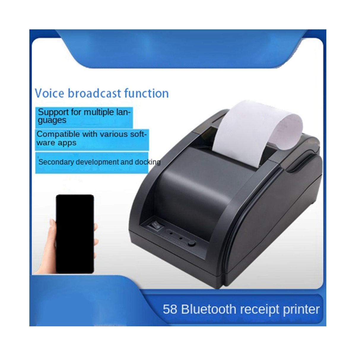 Wireless Mini Thermal Printer Portable Voice Bluetooth