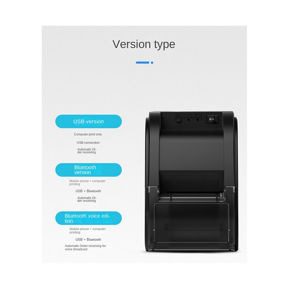 Wireless Mini Thermal Printer Portable Voice Bluetooth