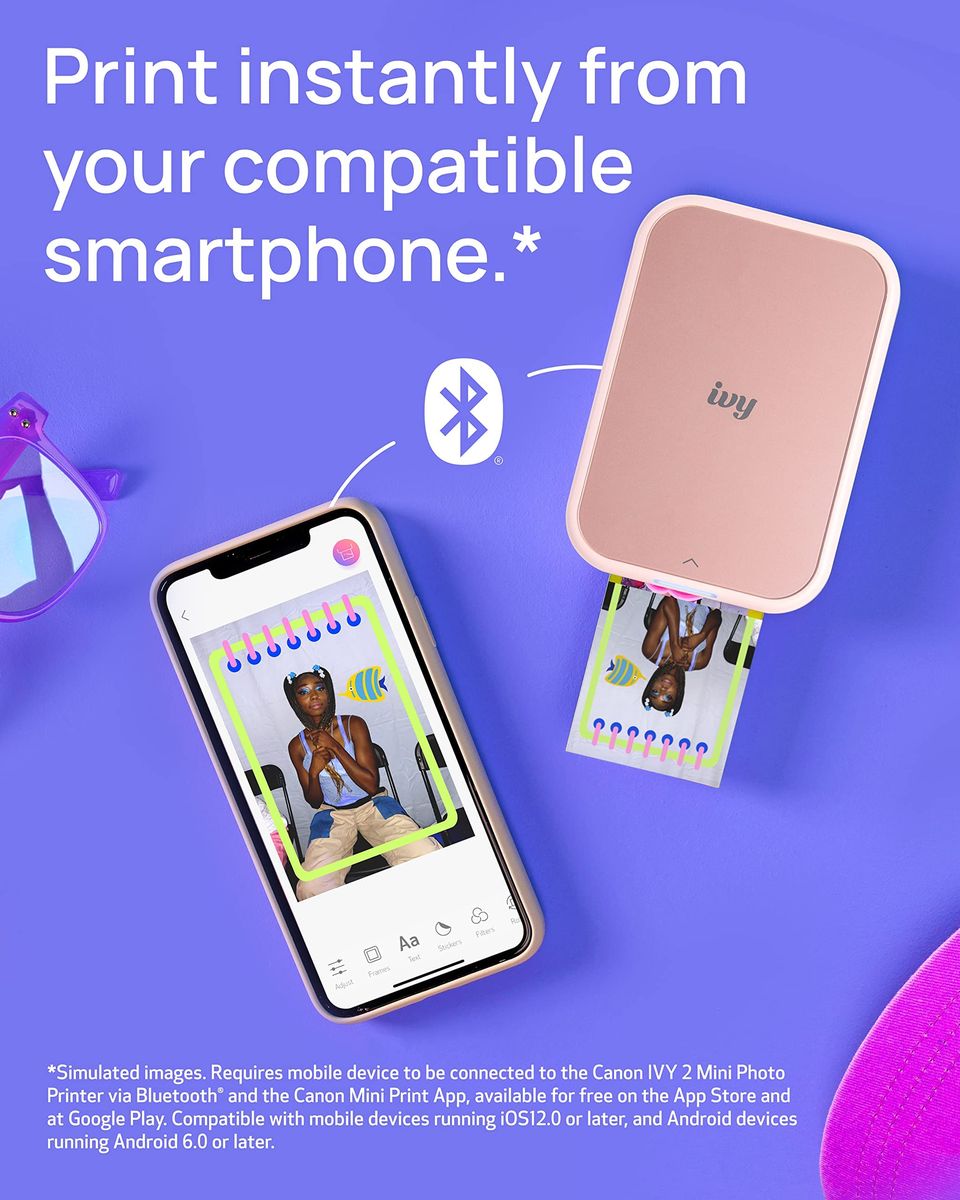 Kanon Mini Photo Printer From Compatible Sticky Prints Paper