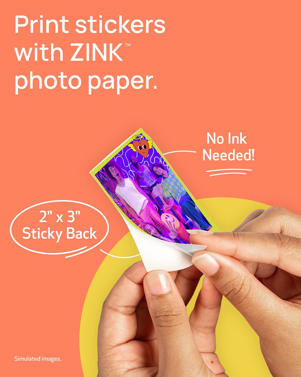 Kanon Mini Photo Printer From Compatible Sticky Prints Paper