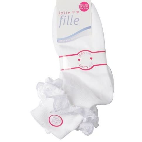 3 Pairs Lace Trim Dress Socks