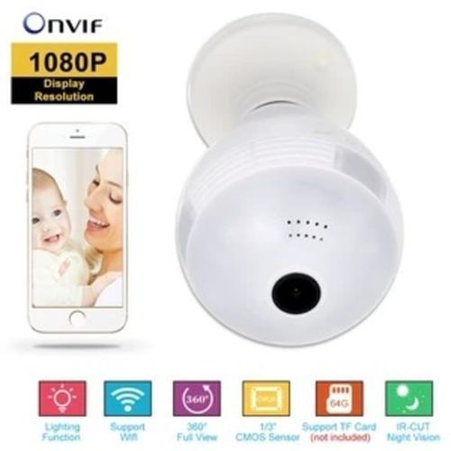 Wireless Light Bulb Ip Camera Wifi 360 Degree Camera