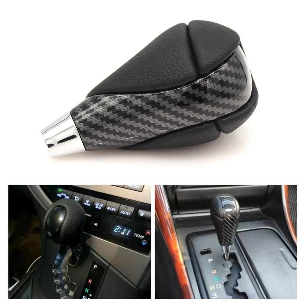 Car Automatic Gear Shift Stick Knob Shifter Head for Lexus ES300 IS250 LS400 Toyota Estima Matrix Hilux Carbon Fiber