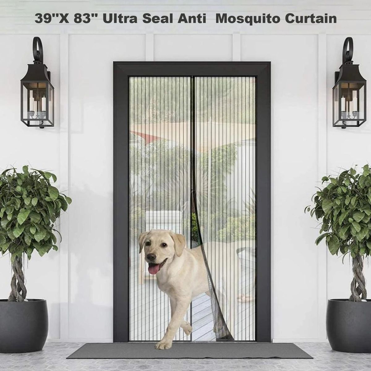 Magnetic Screen Door 39''X 83''Super Strong Fly Mesh Ultra Seal Anti Mosquito Curtain