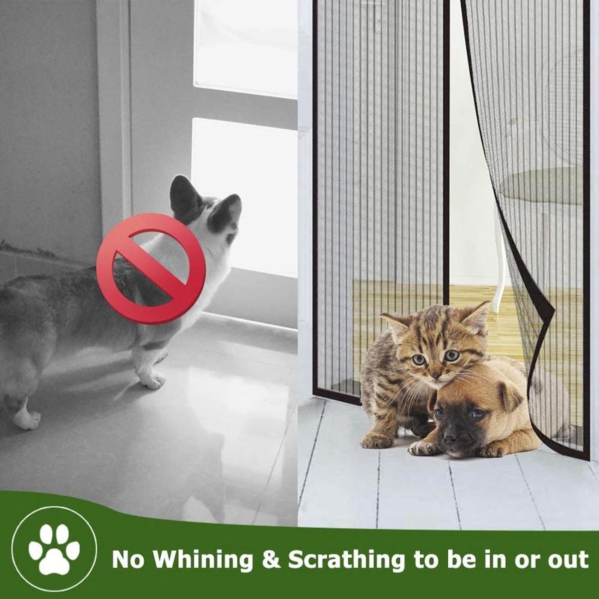 Magnetic Screen Door 39''X 83''Super Strong Fly Mesh Ultra Seal Anti Mosquito Curtain