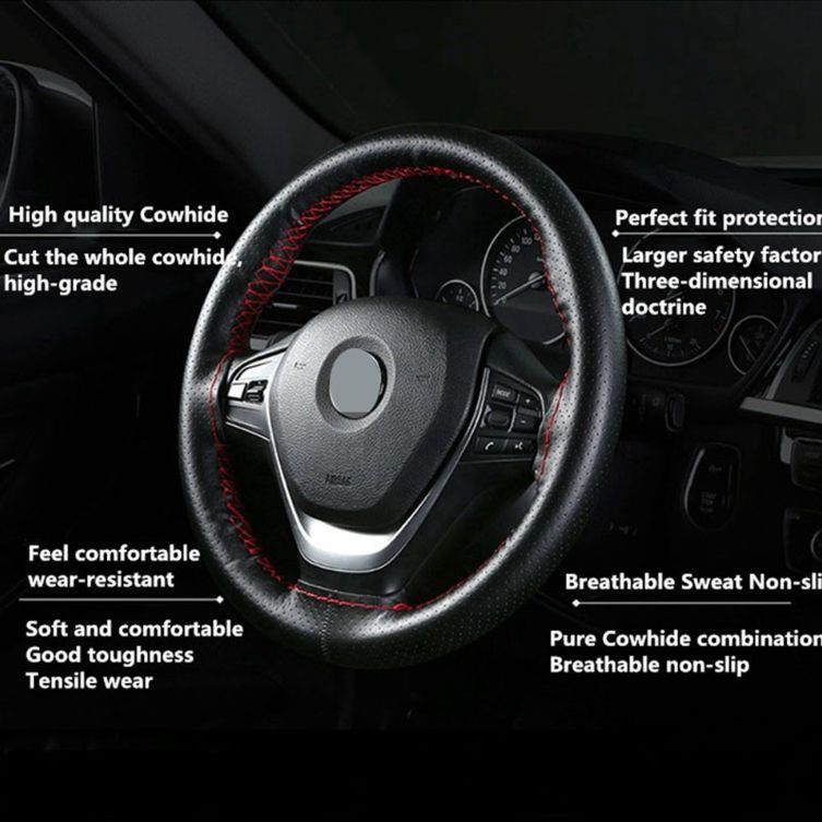 Car Steering Wheel Cover, Suitable For 38cm Steering Wheel