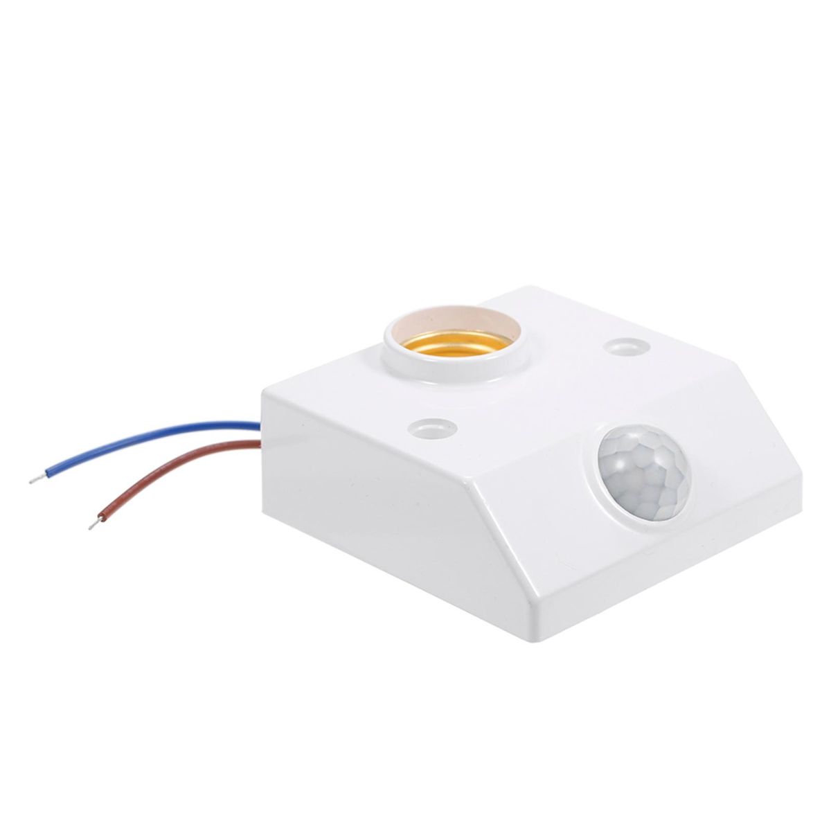 AC100-265V 50W(Max.) Mini PIR Motion Sensor E27 Lamp Base Socket Holder Adopted Sensitive 3 Levels Light Control / 3 Levels Adjustable Delay-time Infrared Human Technology for Lighting Fixture Lamp Living Room Bedroom Corrido