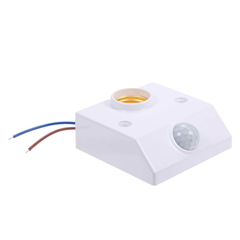 AC100-265V 50W(Max.) Mini PIR Motion Sensor E27 Lamp Base Socket Holder Adopted Sensitive 3 Levels Light Control / 3 Levels Adjustable Delay-time Infrared Human Technology for Lighting Fixture Lamp Living Room Bedroom Corrido