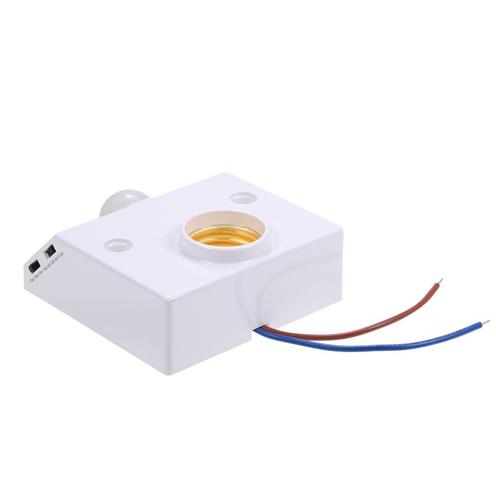 AC100-265V 50W(Max.) Mini PIR Motion Sensor E27 Lamp Base Socket Holder Adopted Sensitive 3 Levels Light Control / 3 Levels Adjustable Delay-time Infrared Human Technology for Lighting Fixture Lamp Living Room Bedroom Corrido