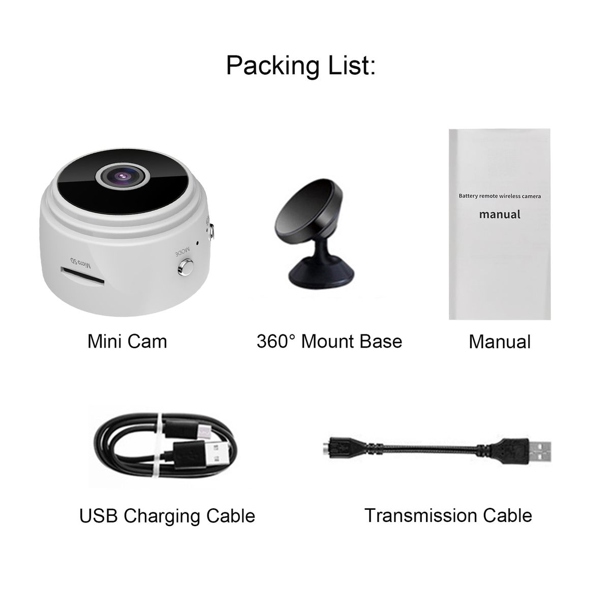 1080P WiFi Mini Camera Video Cam Camcorder 150° Wide Angle