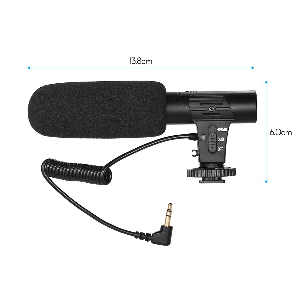 Camera Video Recording Microphone Super-Cardioid Pickup Mini