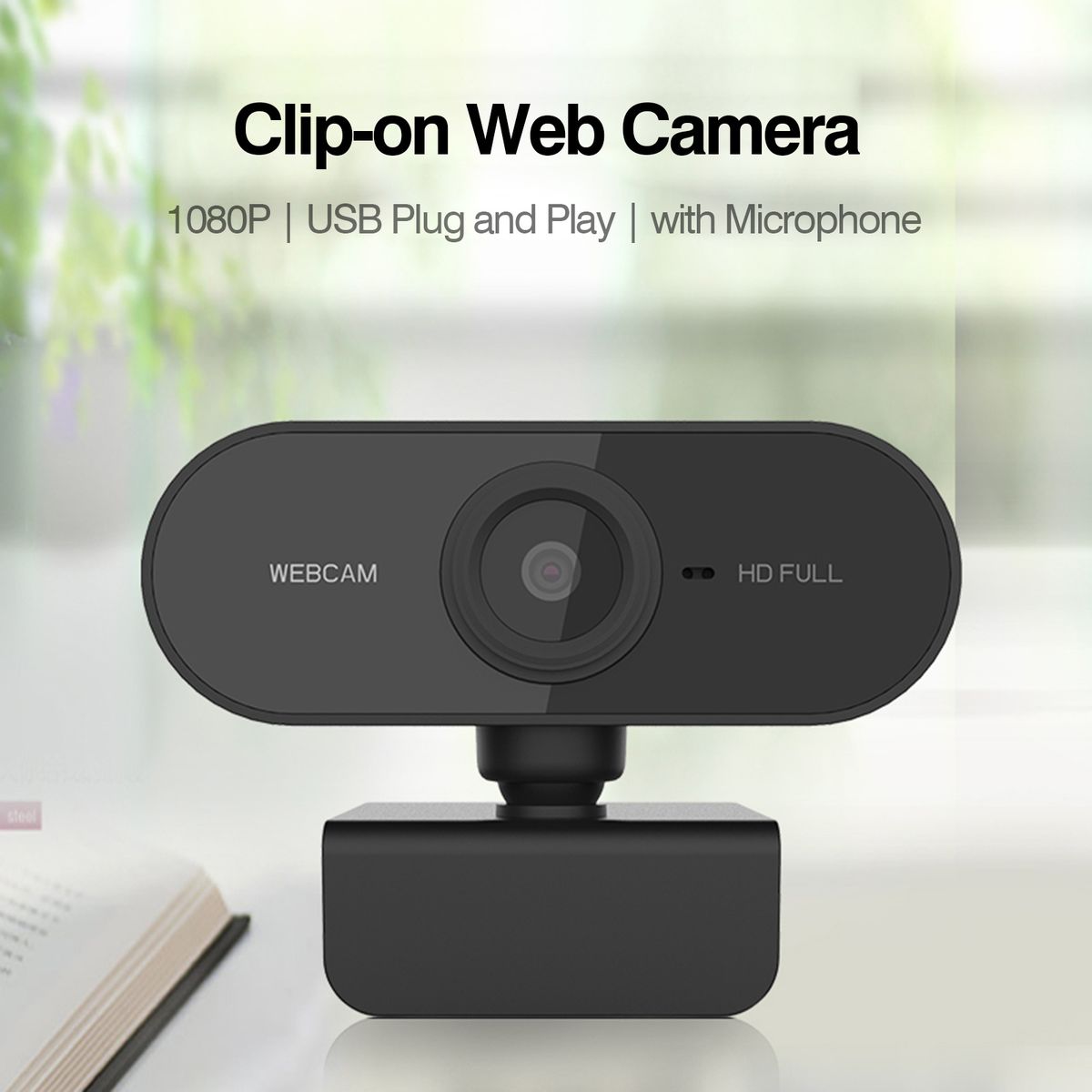 1080P USB Webcam With Mic Laptop Web Cam Clip-on Web Camera