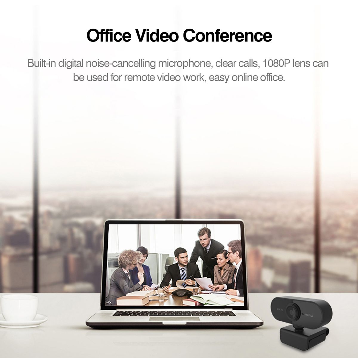 1080P USB Webcam With Mic Laptop Web Cam Clip-on Web Camera