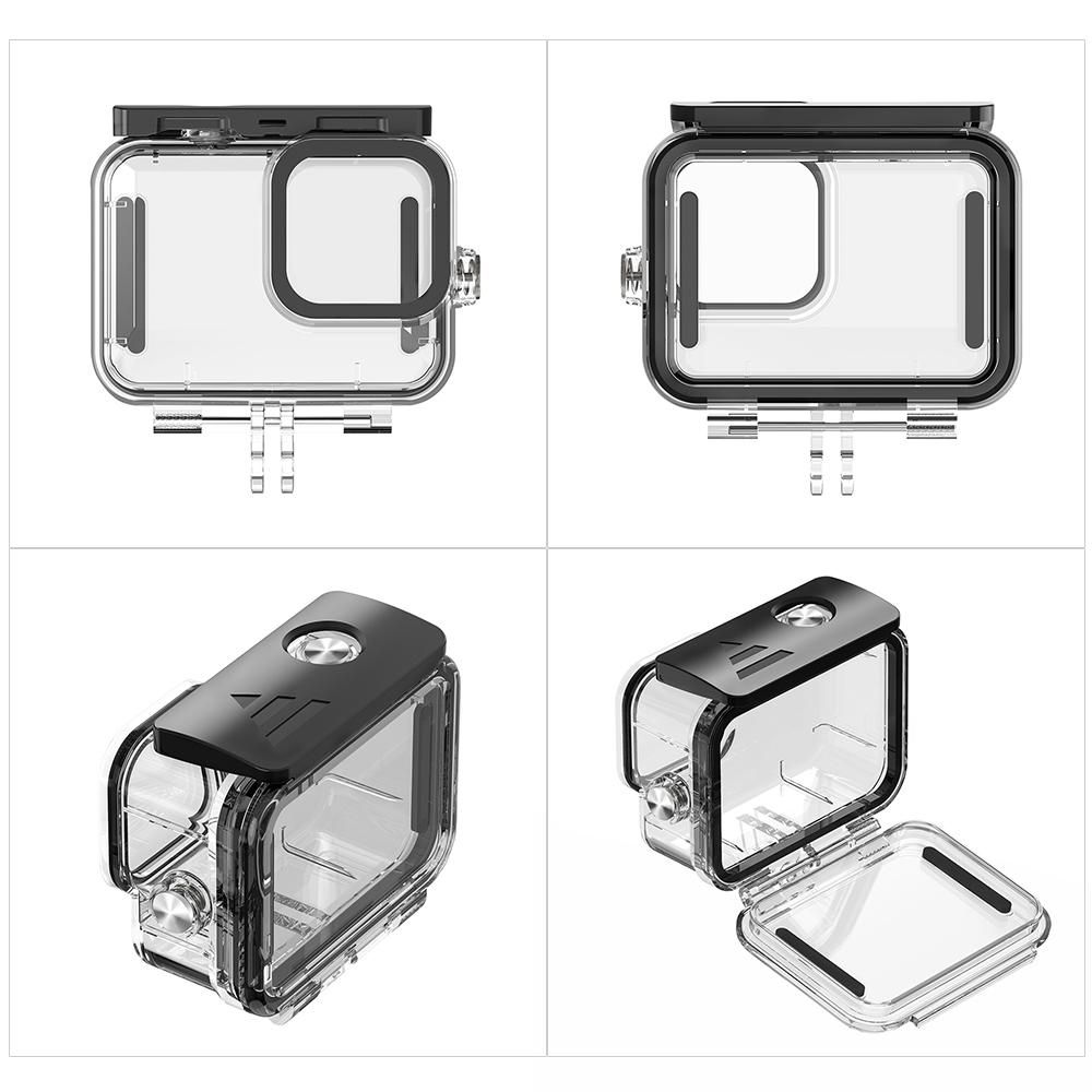 TELESIN Action Camera Protective Waterproof Case Cover Underwater 45m/148ft Diving Housing Underwater Accessories Replacement for GoPro Hero 9 10 Black Camera
