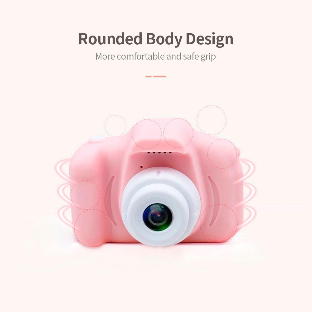 X2 Mini Kids Camera 2 inch HD Color Display Rechargable Mini Camera Video Camera Lovely Camera with 32GB Memory Card Blue