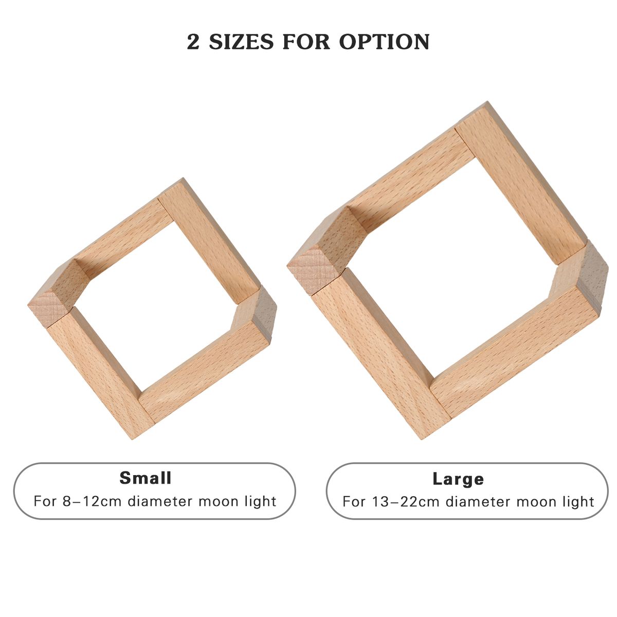 Wood Bracket Moon Lamp Holder Detachable Wooden Stand For 3D