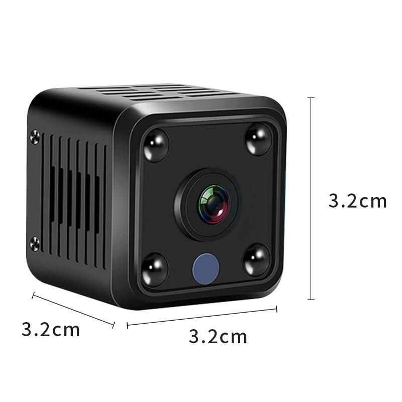 X6 Square Camera Indoor Home Wireless WIFI Network Night Vision Motion Camera 360 Degree Loop Video black