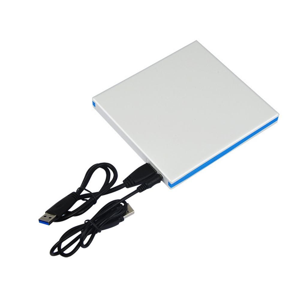 External USB3.0 DVD Optical Drive Case Portable Desktop For 12 White