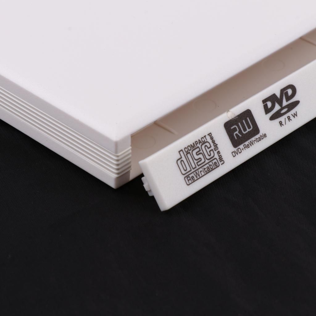 External USB3.0 DVD Optical Drive Case Portable Desktop For 12 White